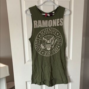 Green Ramones Sleeveless Tank Top